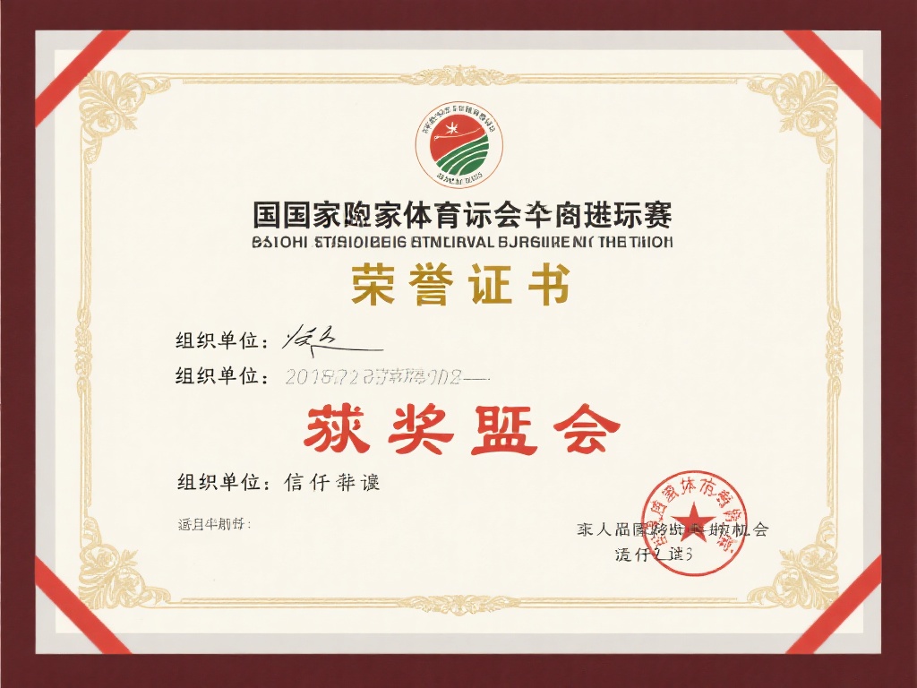 全面解读球盟会奖状内容及其深远表达意义 比赛名称及组织单位的信任背书
标注的比赛名称及颁